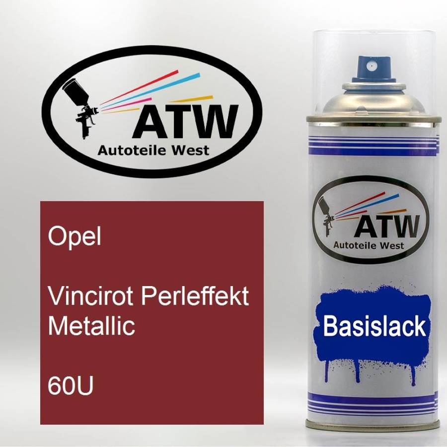 Opel, Vincirot Perleffekt Metallic, 60U: 400ml Sprühdose, von ATW Autoteile West.